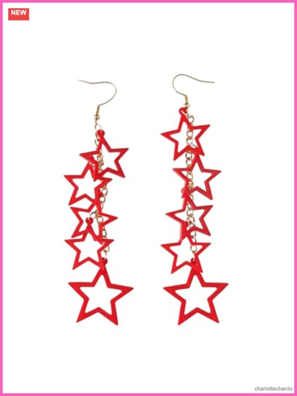 Star Acrylic Drop Dangle Earrings Alloy Y2K Disco Party Costume Jewelry